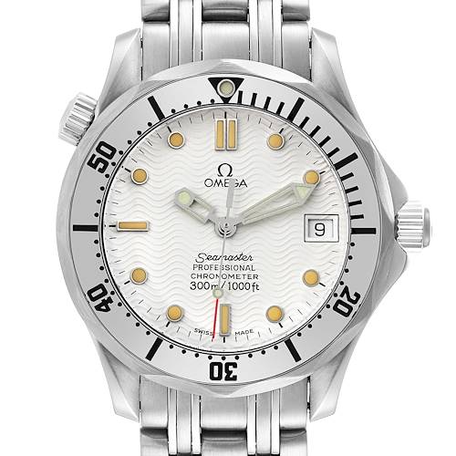 Photo of Omega Seamaster Midsize Steel White Dial Mens Watch 2552.20.00 Card
