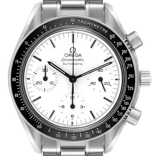 Photo of Omega Speedmaster Reduced Albino White Dial Steel Mens Watch 3510.20.00
