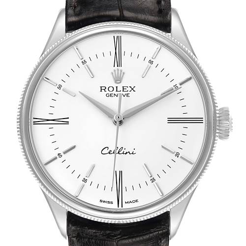 Photo of Rolex Cellini Time White Gold White Dial Mens Watch 50509