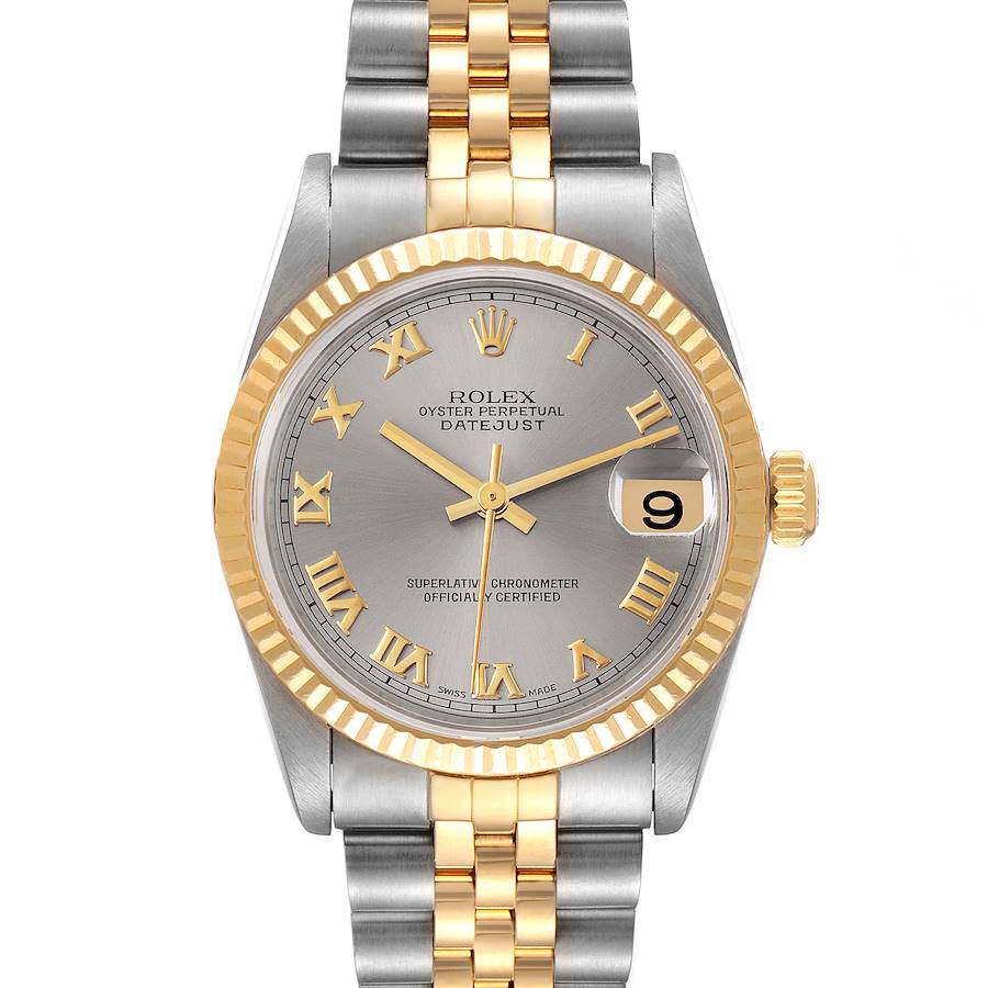 Rolex Datejust Midsize Steel Yellow Gold Slate Dial Ladies Watch 78273 SwissWatchExpo