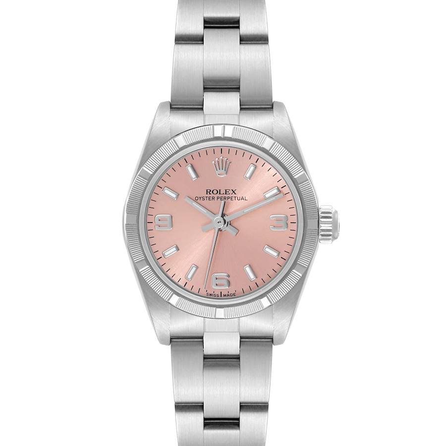 Rolex Oyster Perpetual Salmon Dial Steel Ladies Watch 76030 SwissWatchExpo