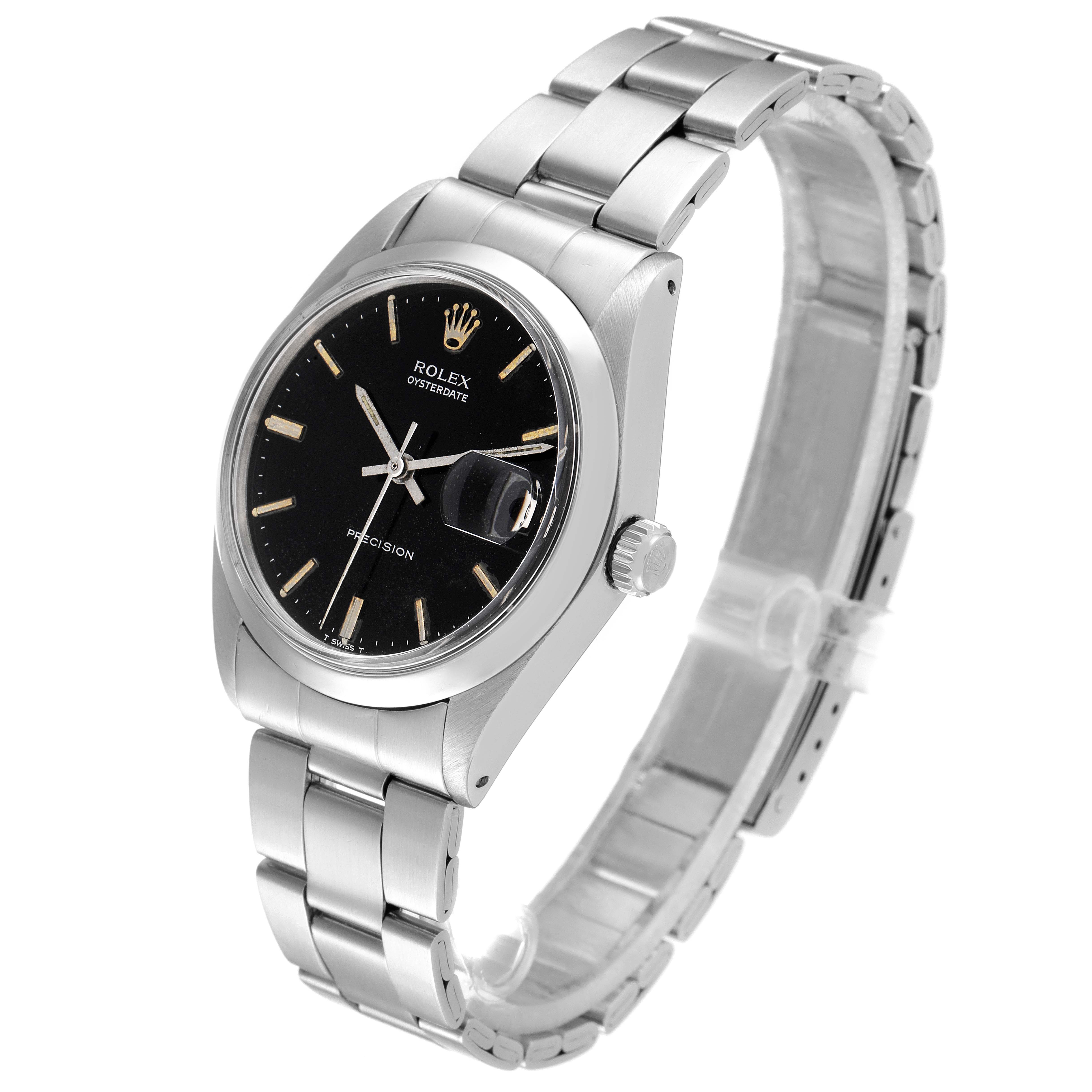The Rolex Vintage Collection 6694 Men's Stainless Steel Black Dial 6694 Men's Stainless Steel Black Dial watch is shown at a three-quarter angle, displaying the face, bezel, crown, and bracelet.