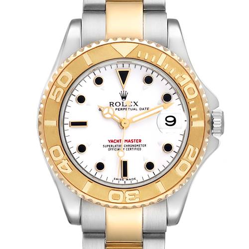 Photo of Rolex Yachtmaster Midsize Steel Yellow Gold Mens Watch 168623 Box Papers