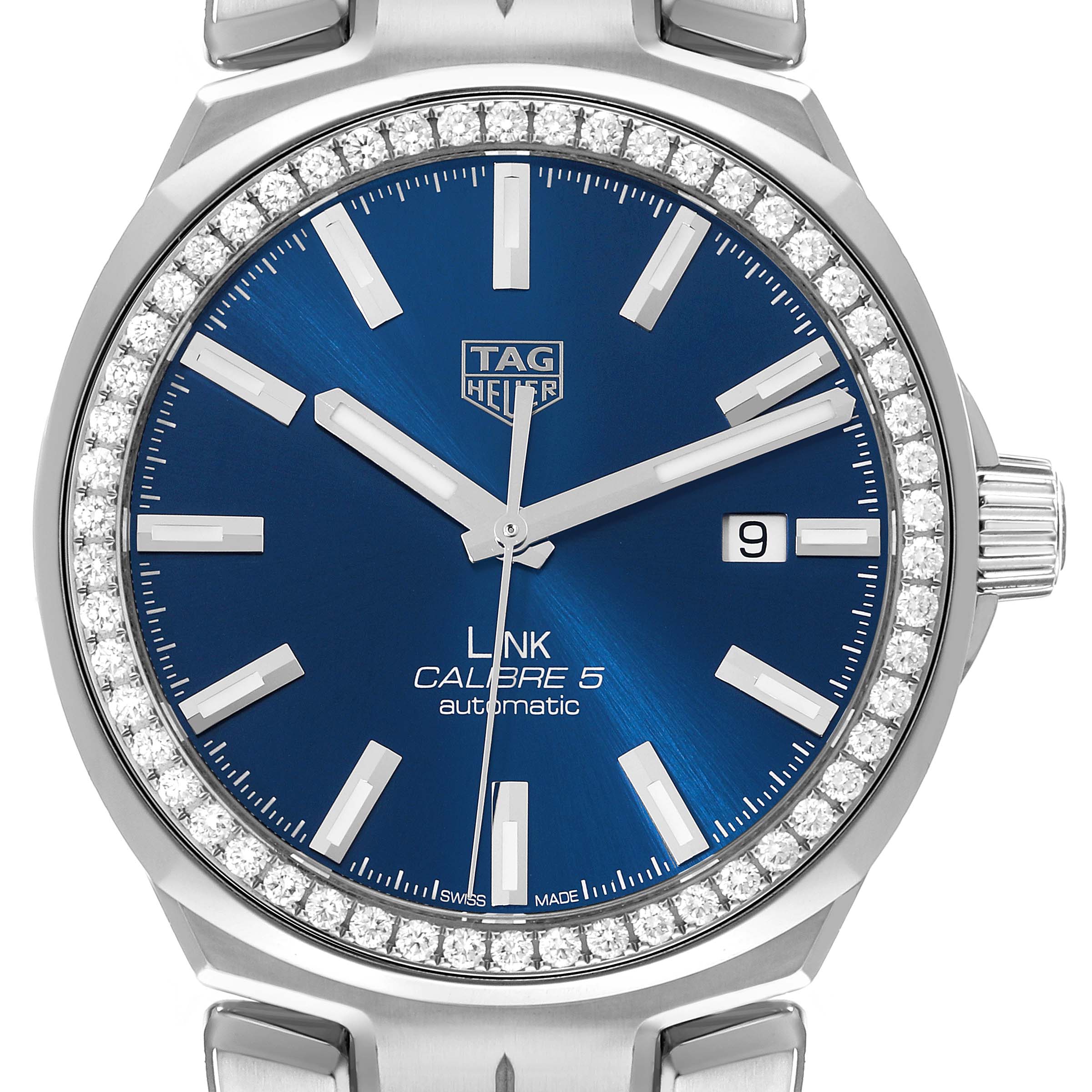 Tag heuer link on sale calibre 5 blue dial