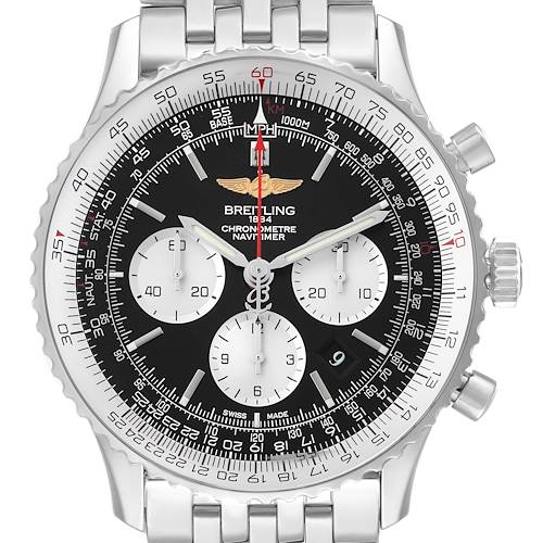 Photo of Breitling Navitimer 01 46 Steel Black Dial Mens Watch AB0127 Box Papers