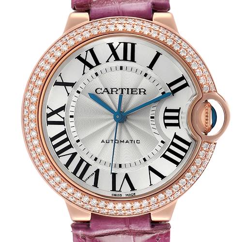 Photo of Cartier Ballon Bleu 36 Rose Gold Diamond Ladies Watch WJBB0009 Papers