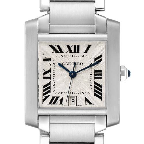 Photo of Cartier Tank Francaise Large Steel Automatic Mens Watch W51002Q3 Box