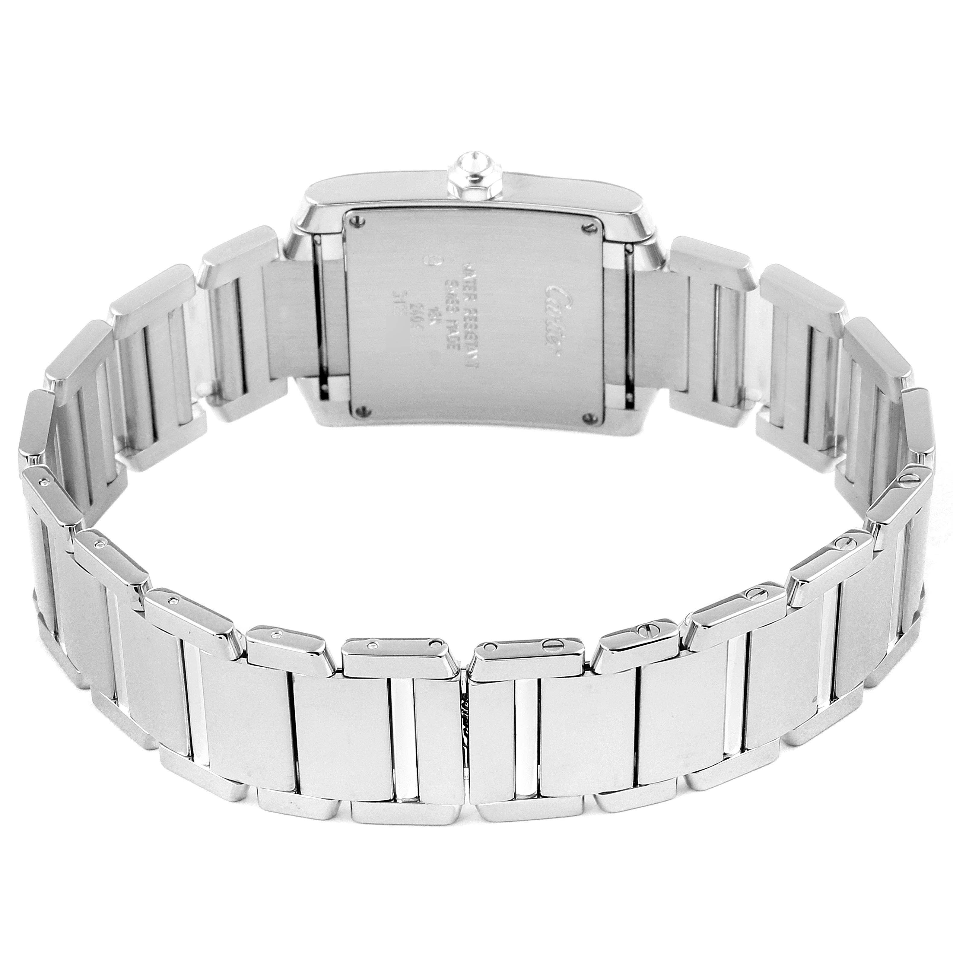 Cartier Tank Francaise Midsize White Gold Diamond Ladies Watch WE1009S3 ...