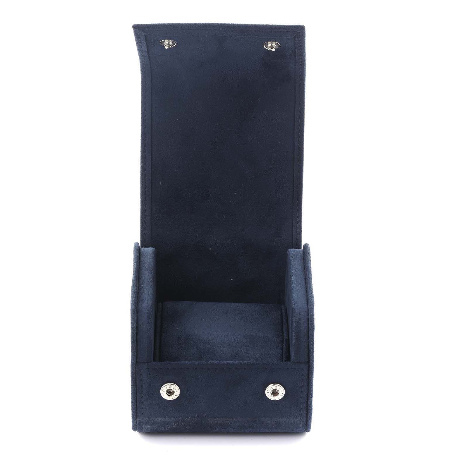 The image shows an open Panerai Luminor PAM00392 Men
s Stainless Steel Black Dial PAM00392 Men
s Stainless Steel Black Dial watch case from the front angle, with snap closures visible.