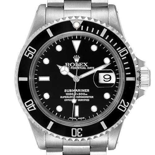 Photo of Rolex Submariner Black Dial Stainless Steel Mens Watch 16610