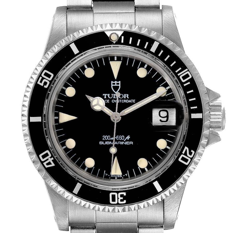Tudor Submariner Prince Oysterdate Black Dial Steel Mens Watch 76100 SwissWatchExpo
