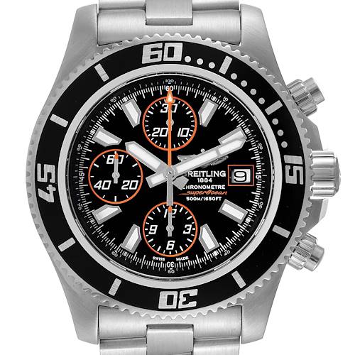 Photo of Breitling SuperOcean Chronograph II Orange Abyss Dial Watch A13341 Box Papers
