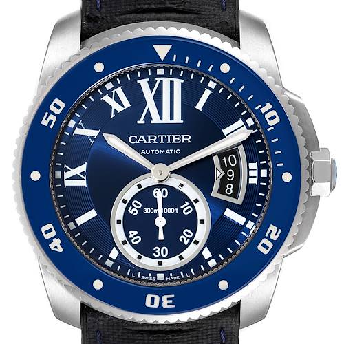 Photo of Cartier Calibre Diver Stainless Steel Blue Dial Watch WSCA0010