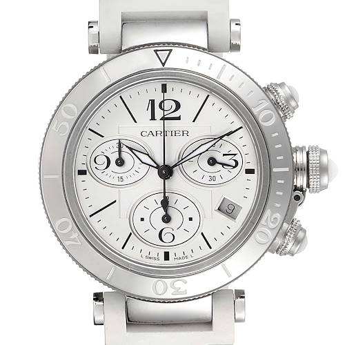 Photo of Cartier Pasha Seatimer Chronograph Rubber Strap Ladies Watch W3140005