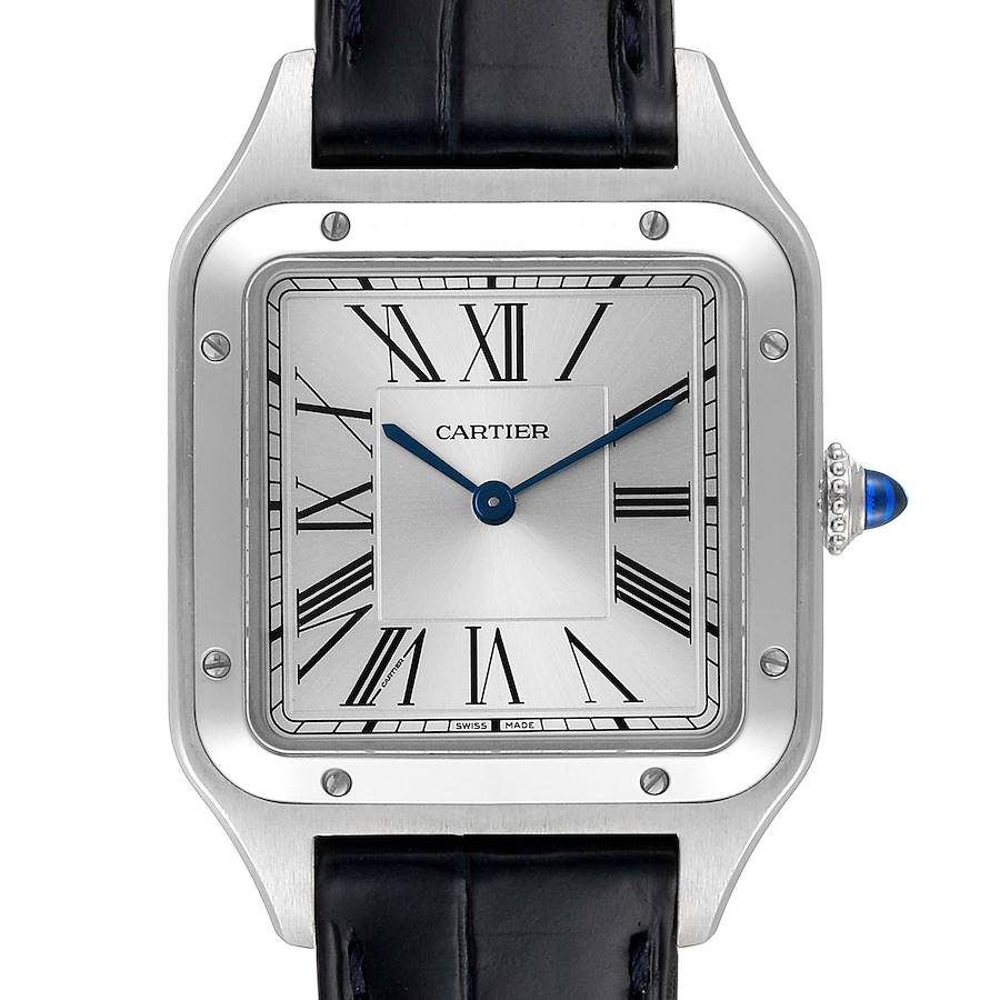 Cartier Santos Dumont Large Steel Mens Watch WSSA0022 SwissWatchExpo