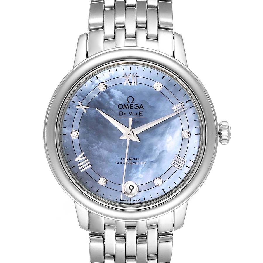 Omega DeVille Prestige MOP Diamond Ladies Watch 424.10.33.20.57.001 Unworn SwissWatchExpo