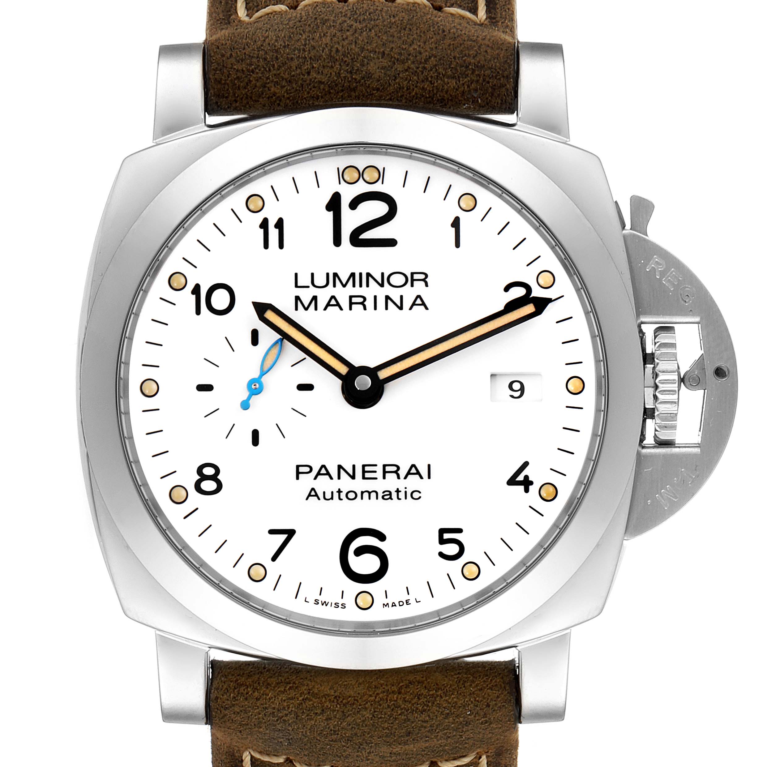 Panerai Luminor Marina 1950 White Dial Automatic Watch PAM01499