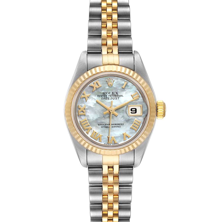 Rolex Datejust Steel Yellow Gold Mother of Pearl Dial Ladies Watch 69173 SwissWatchExpo