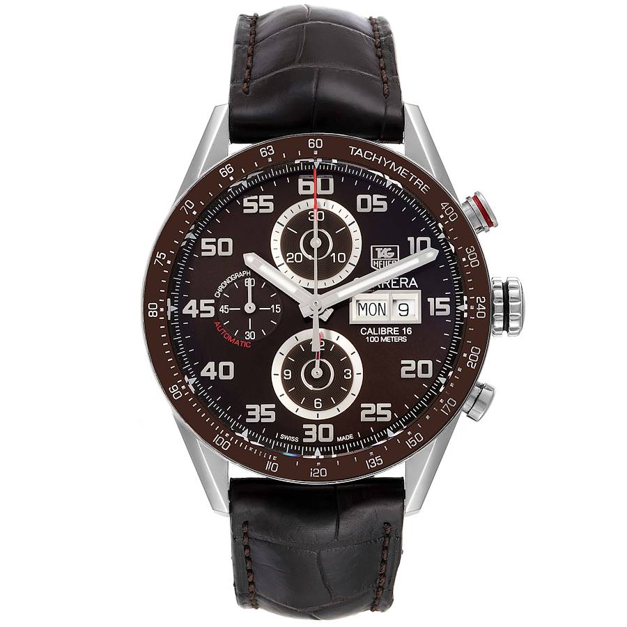 Tag Heuer Carrera Day-Date Brown Dial Automatic Mens Watch CV2A1S SwissWatchExpo