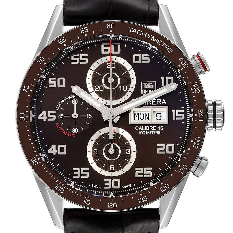 Tag Heuer Carrera Day-Date Brown Dial Automatic Mens Watch CV2A1S SwissWatchExpo