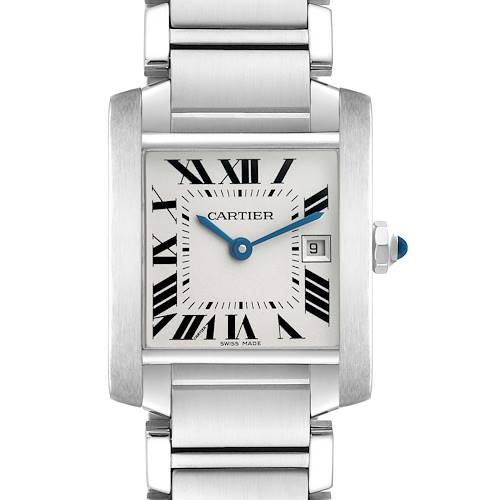Photo of Cartier Tank Francaise Midsize Steel Silver Dial Ladies Watch W51011Q3