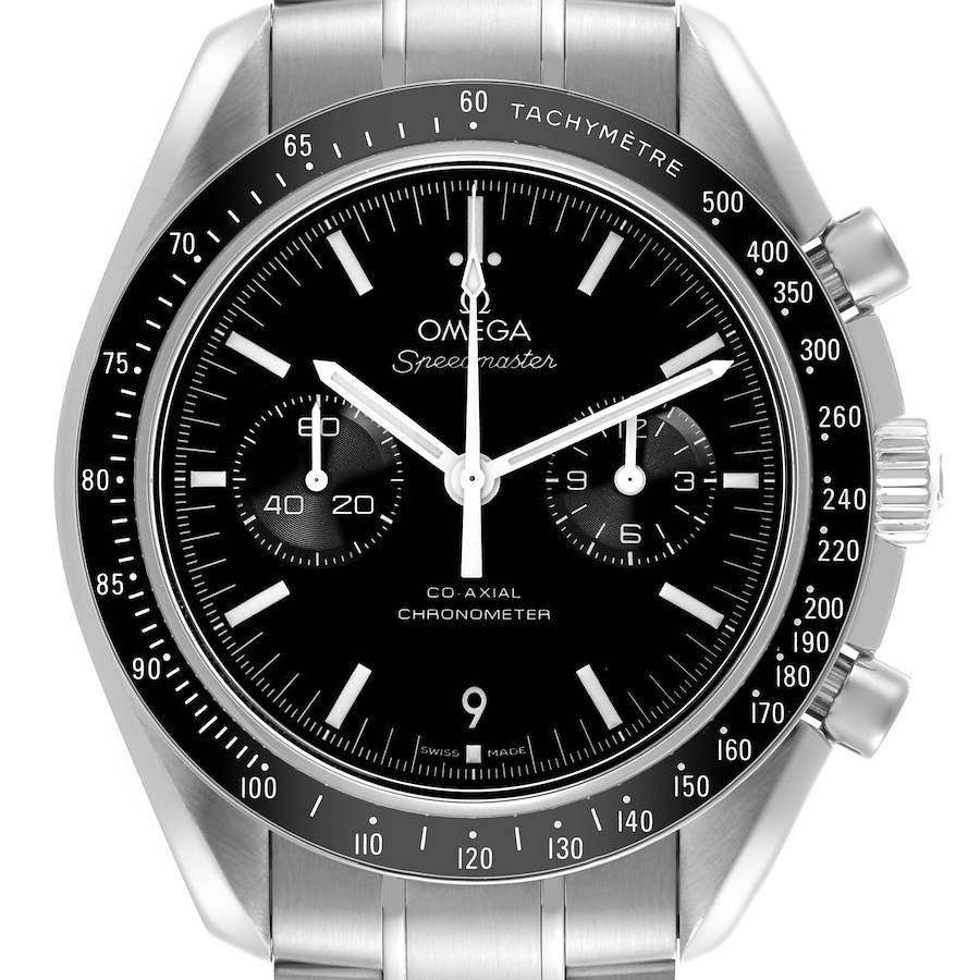 The Omega Seamaster watch is shown from a front angle, highlighting the dial, bezel, and crown.