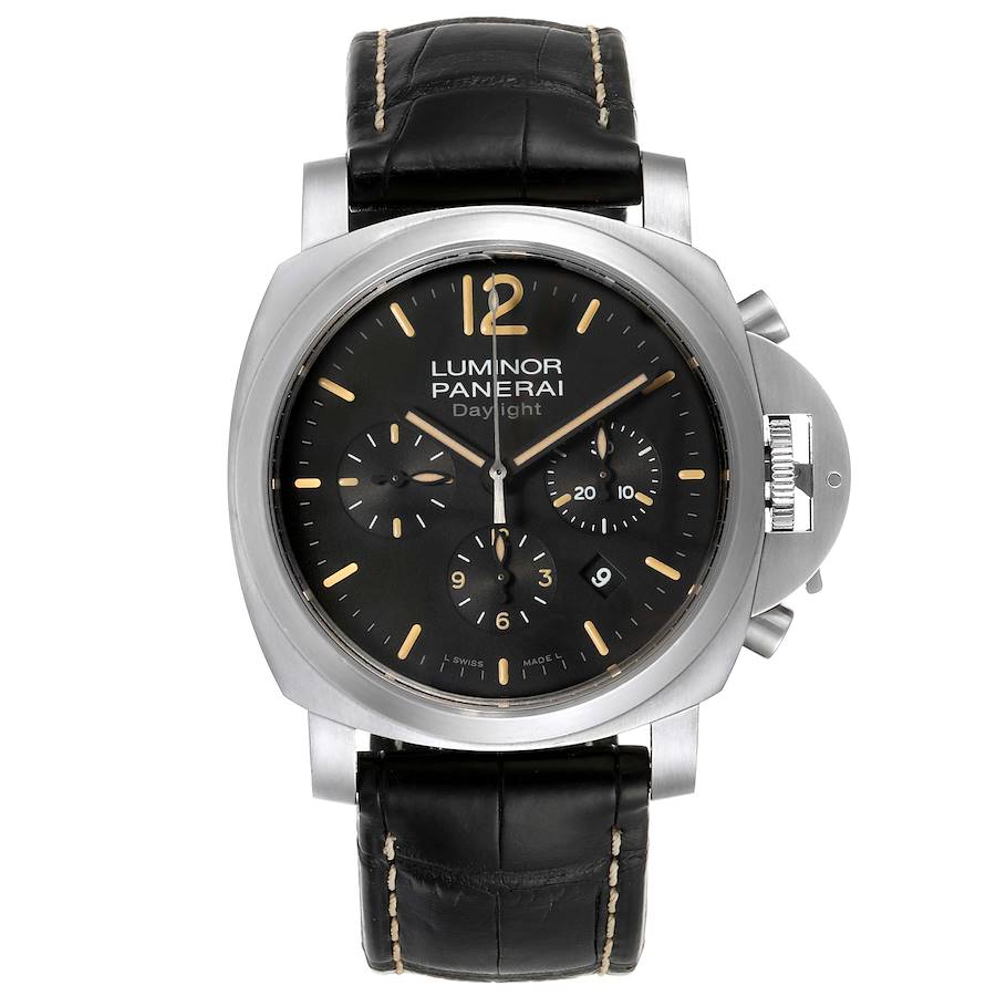 Panerai Luminor Daylight Chronograph Steel Mens Watch PAM00356