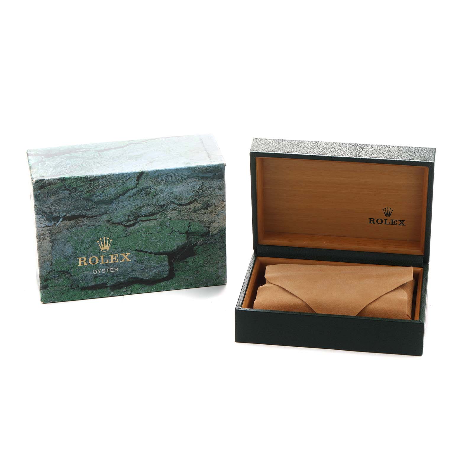 The image shows a Rolex Datejust 16233 Men's Steel and Gold (two tone) Champagne Dial box and outer packaging, with the watch not visible.