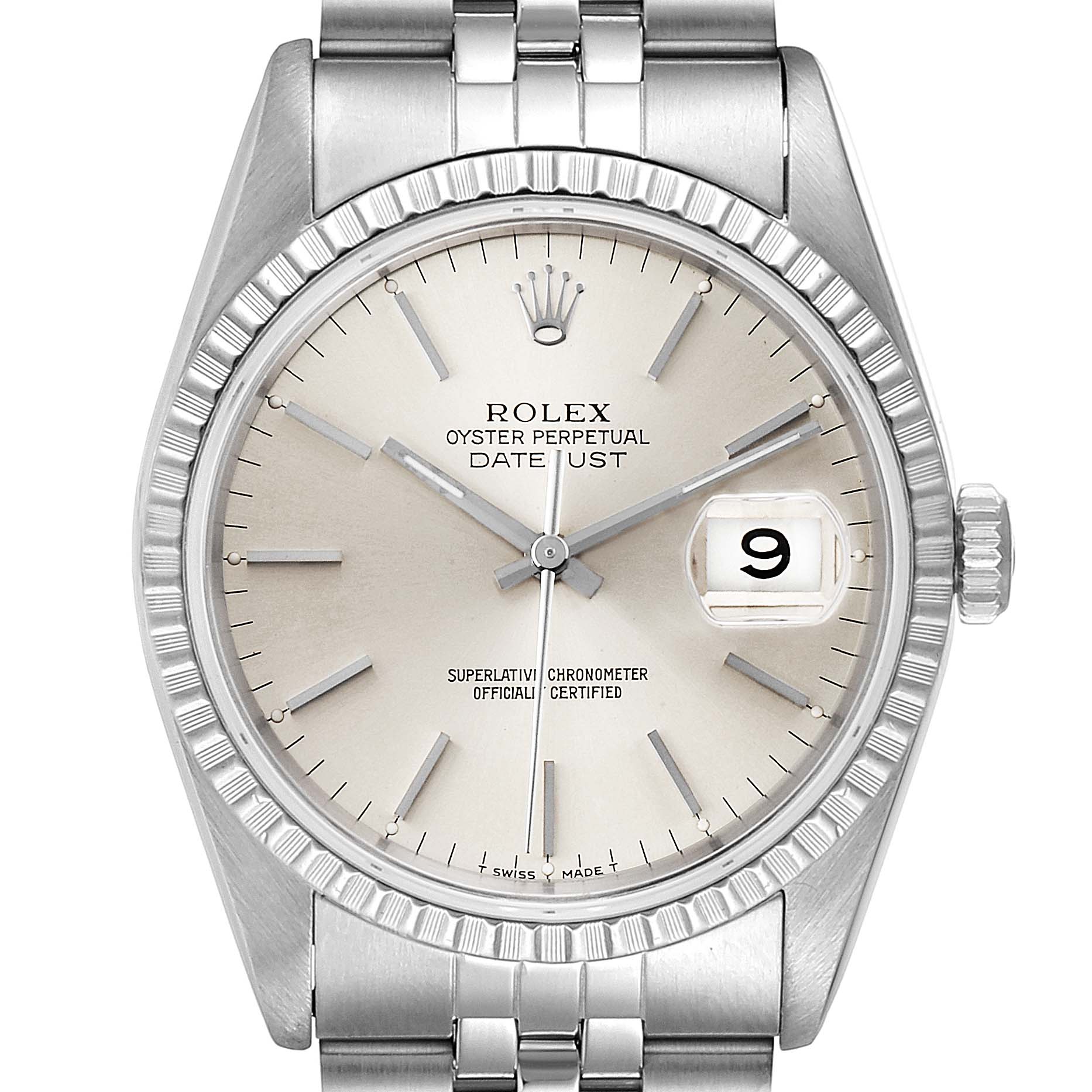 rolex silver dial datejust