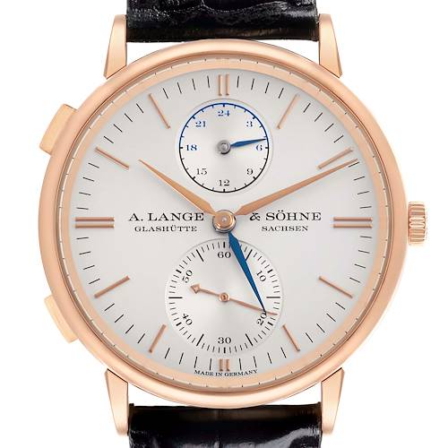 Photo of A. Lange & Söhne Saxonia Dual Time Rose Gold Mens Watch 386.032 Papers
