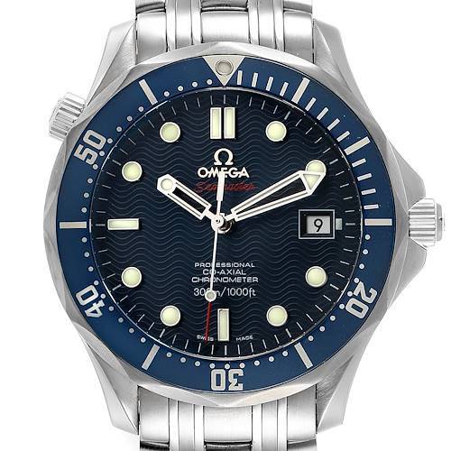 Photo of Omega Seamaster Bond 300M Co-Axial 41mm Blue Dial Watch 2220.80.00 Card