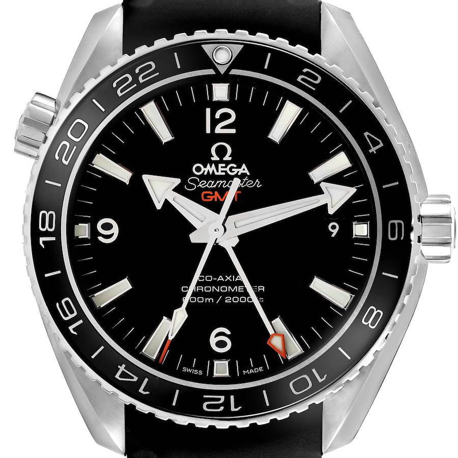 Omega Seamaster Planet Ocean GMT Steel Mens Watch 232.32.44.22.01.001 Box Card SwissWatchExpo