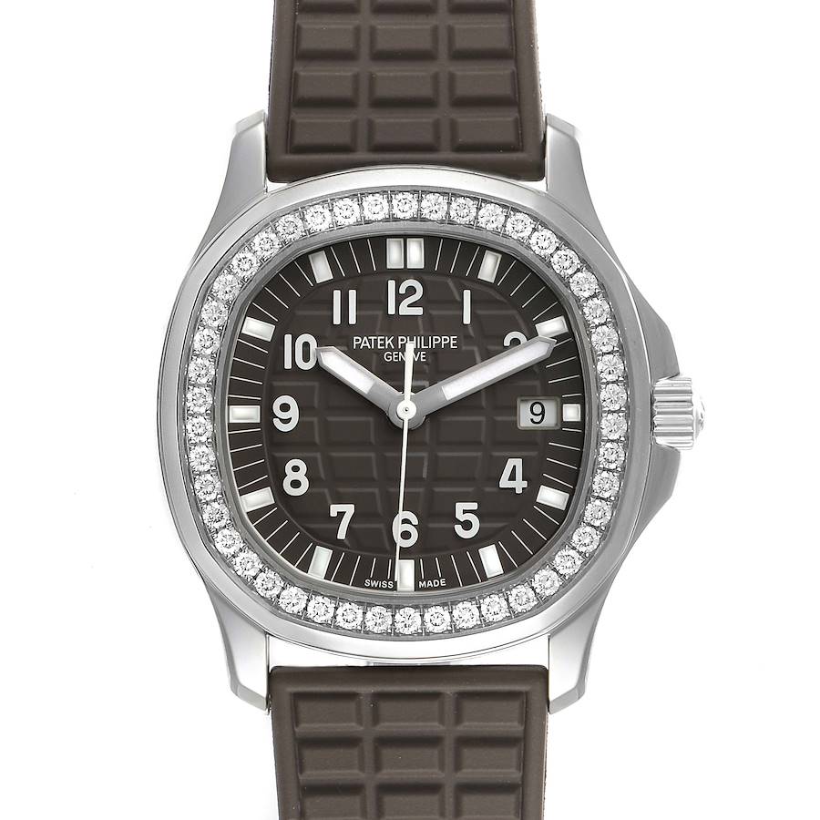 Patek Philippe Aquanaut Brown Dial Strap Diamond Ladies Watch 5067 Unworn SwissWatchExpo