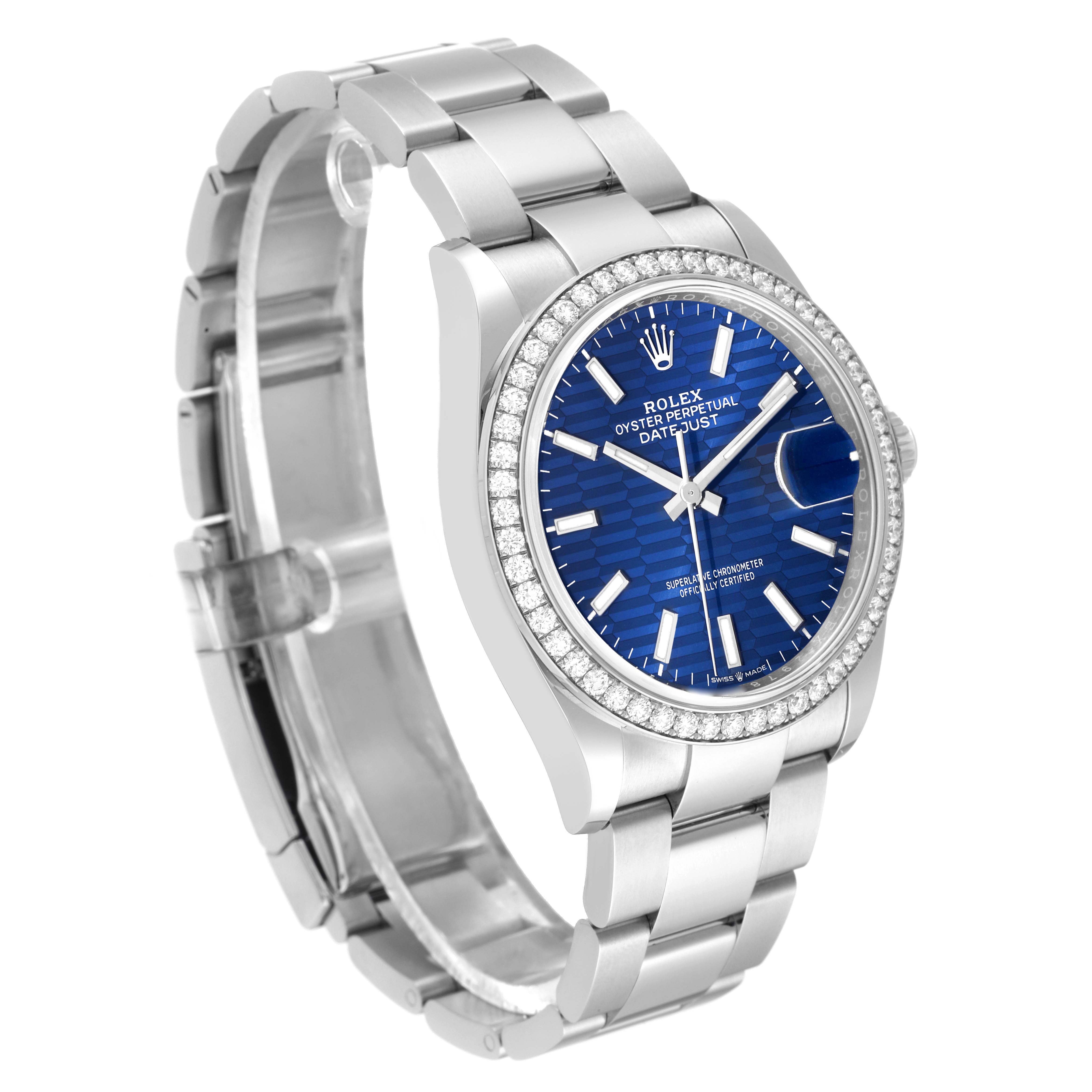 ROLEX Datejust ダイヤモンドインデックス rolex-datejust-steel-blue-