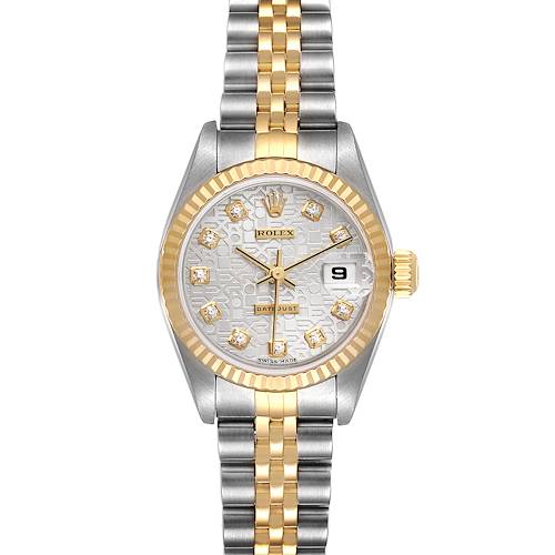 Photo of Rolex Datejust Steel Yellow Gold Silver Diamond Dial Ladies Watch 79173
