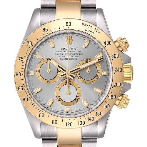 Photo of Rolex Daytona Steel Yellow Gold Slate Dial Mens Watch 116523 Box Papers