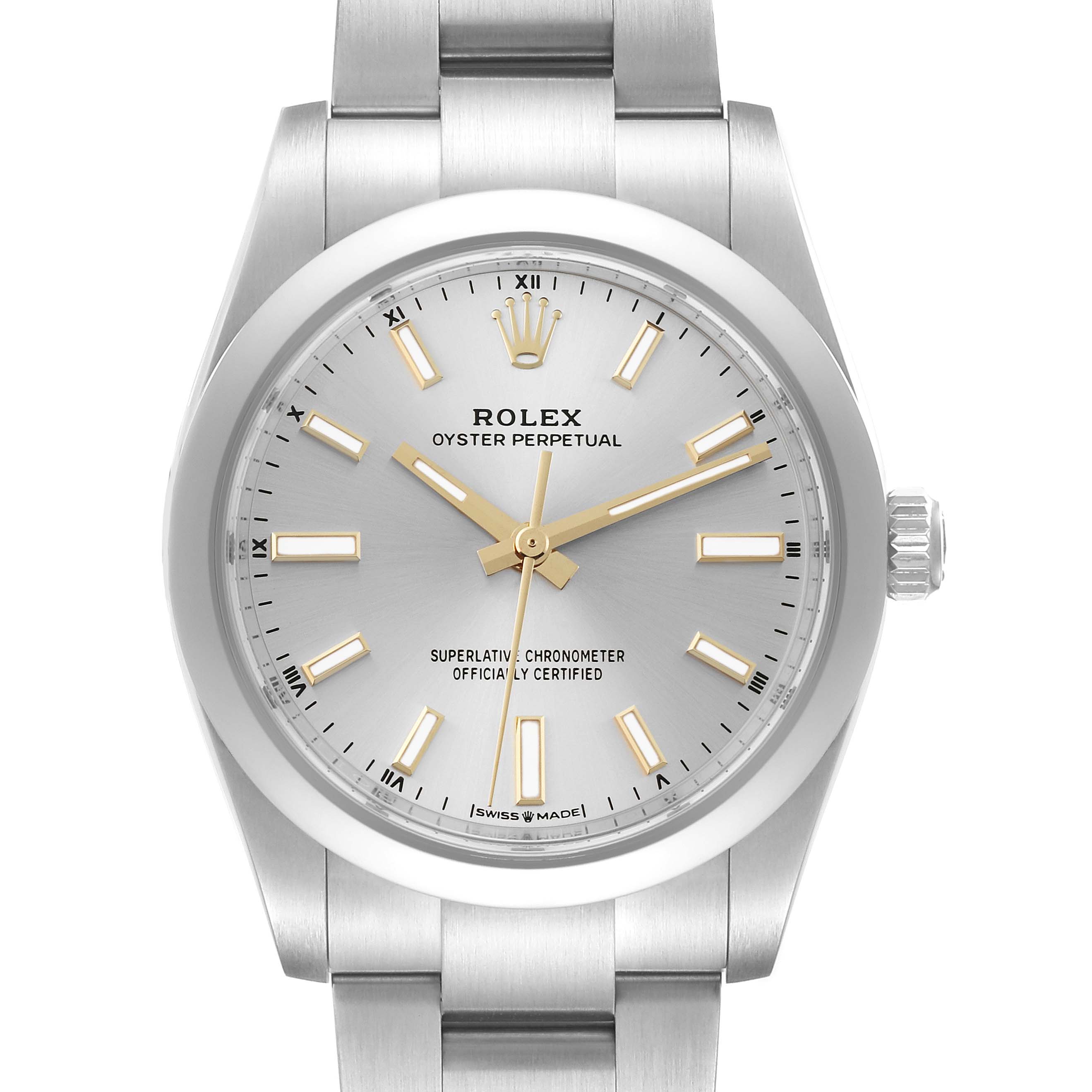 Rolex oyster perpetual shop 34mm white dial