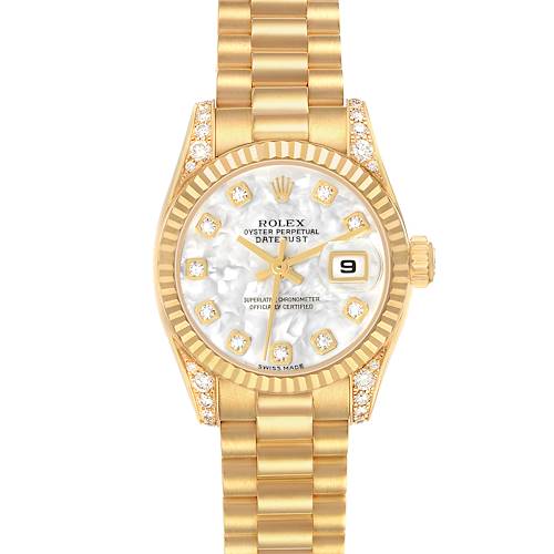 Photo of Rolex President Yellow Gold Mother Of Pearl Diamond Ladies Watch 179238