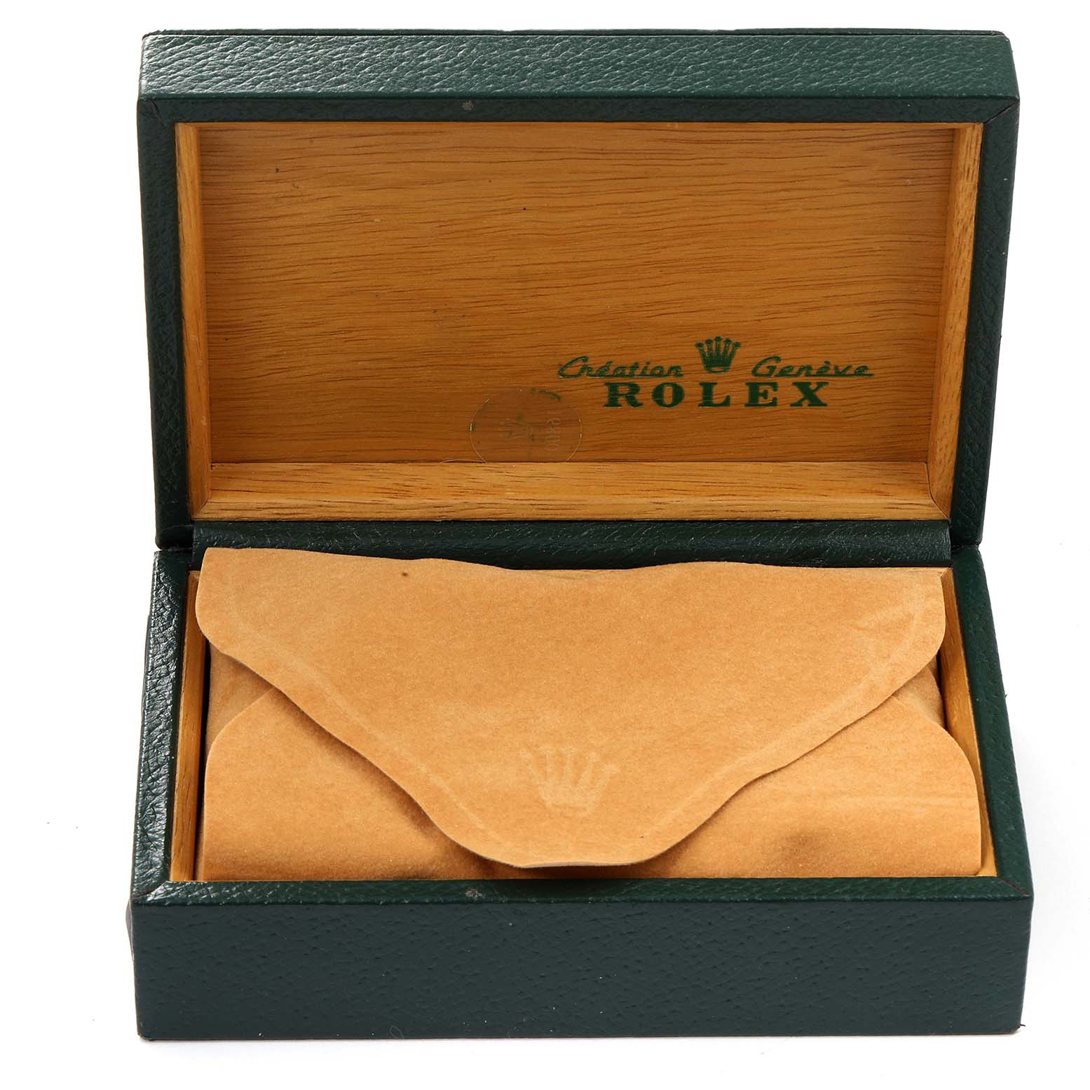 This image shows the packaging box of a Rolex Vintage Collection 16800 Men's Stainless Steel Black Dial 16800 Men's Stainless Steel Black Dial model, with a paper sleeve inside.