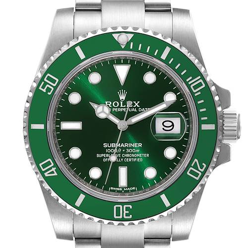 Photo of NOT FOR SALE Rolex Submariner Hulk Green Dial Bezel Steel Mens Watch 116610 Box Card ADD TWO LINKS