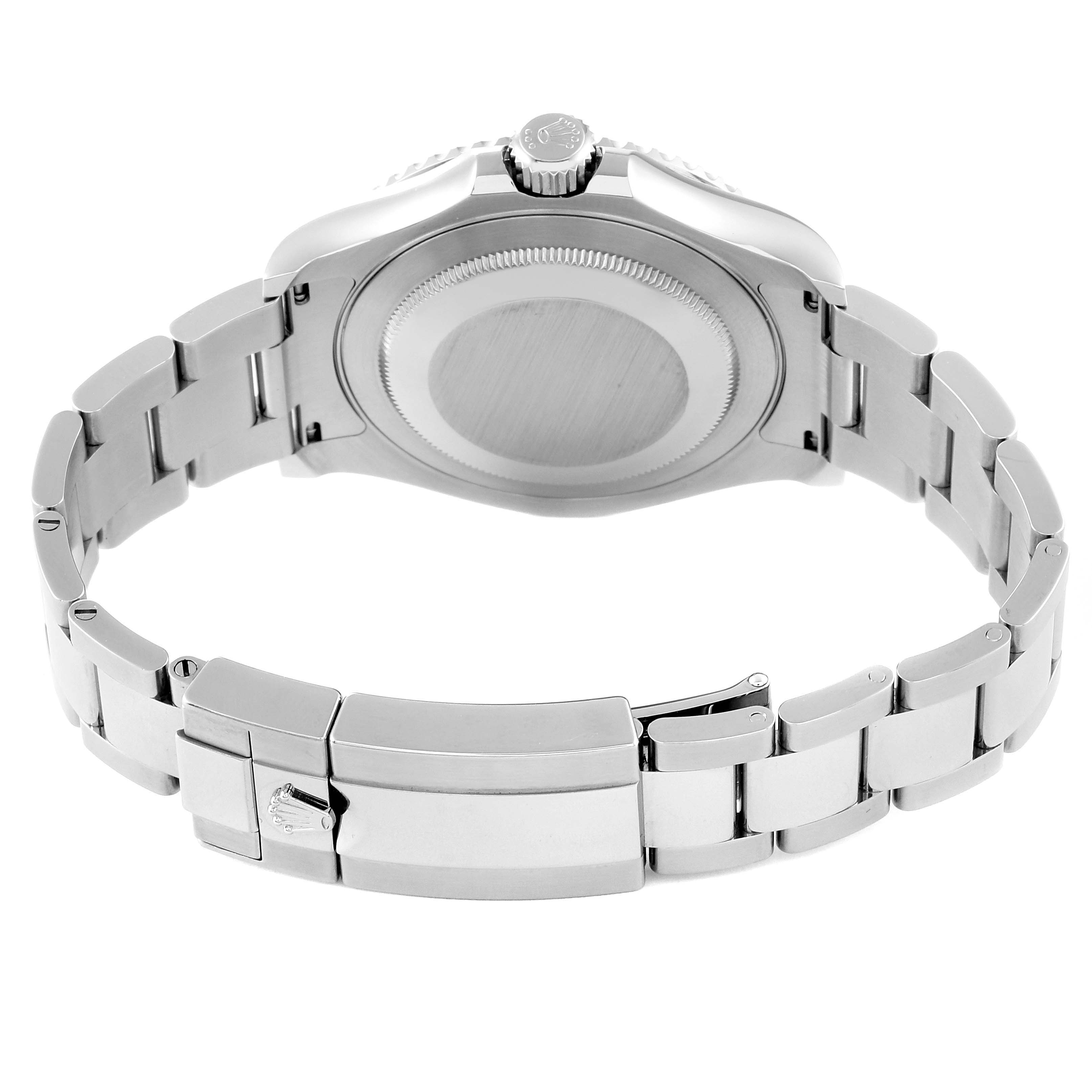 The image shows the back case, crown, and bracelet of the Rolex Yacht-Master 126622 Men's Stainless Steel Grey Dial 126622 Men's Stainless Steel Grey Dial watch from a rear angle.