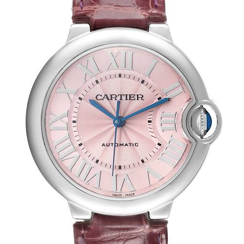Photo of Cartier Ballon Bleu 36 Steel Pink Dial Ladies Watch WSBB0007