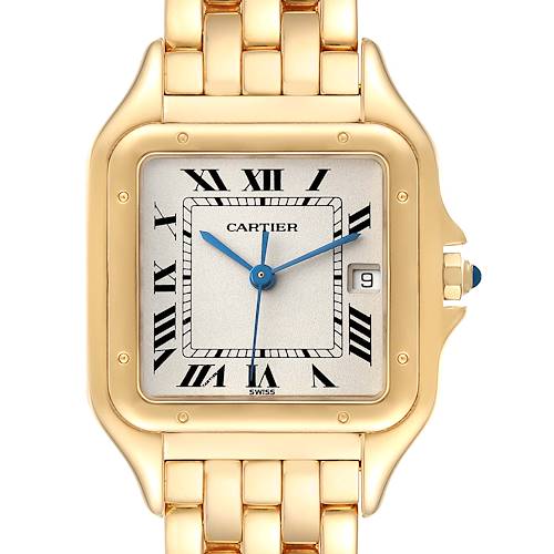Photo of Cartier Panthere XL Blue Sapphire Yellow Gold Mens Watch W25014B9