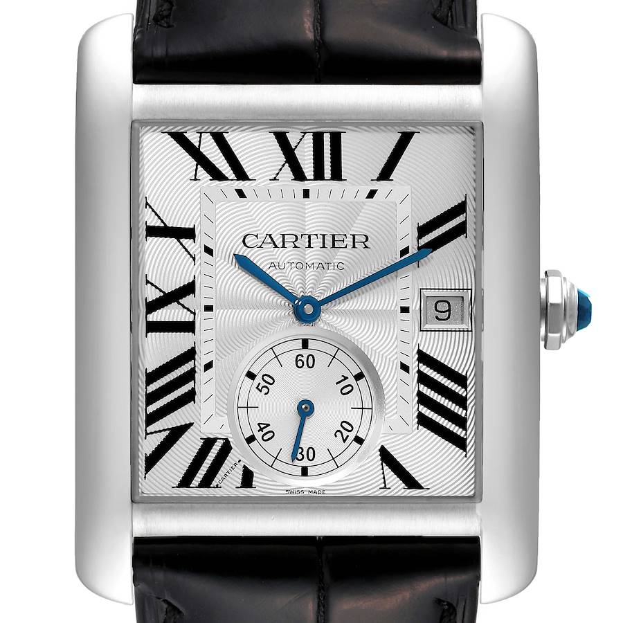 Cartier Tank MC Silver Dial Steel Mens Watch W5330003 SwissWatchExpo