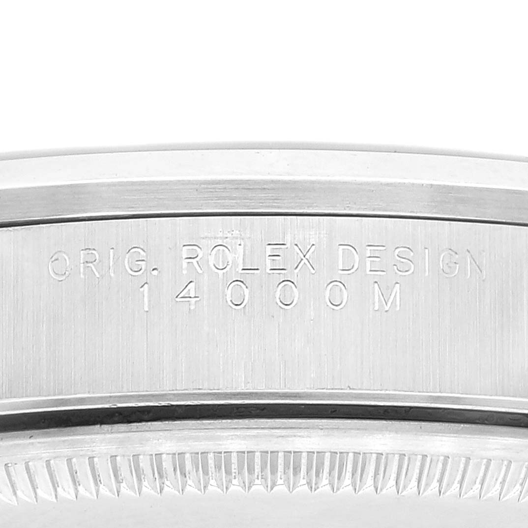 Close-up of the model engraving on the side, "Air-King" Rolex watch.