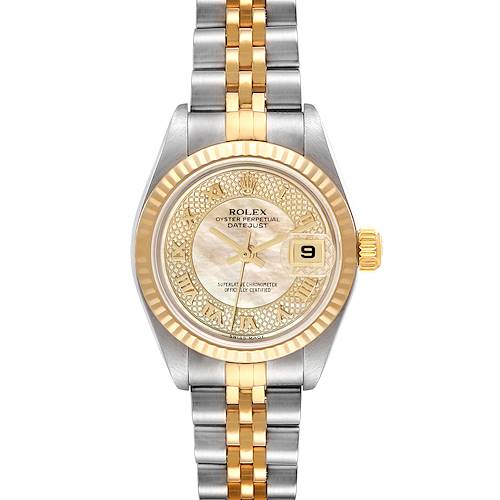 Photo of Rolex Datejust Mother Of Pearl Dial Steel Yellow Gold Ladies Watch 79173