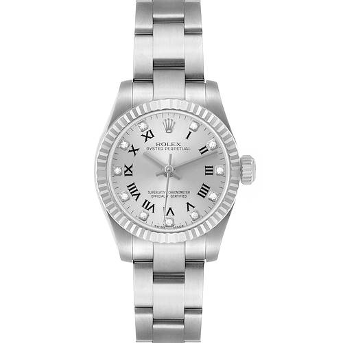 Photo of Rolex Oyster Perpetual 26 Steel White Gold Diamond Ladies Watch 176234