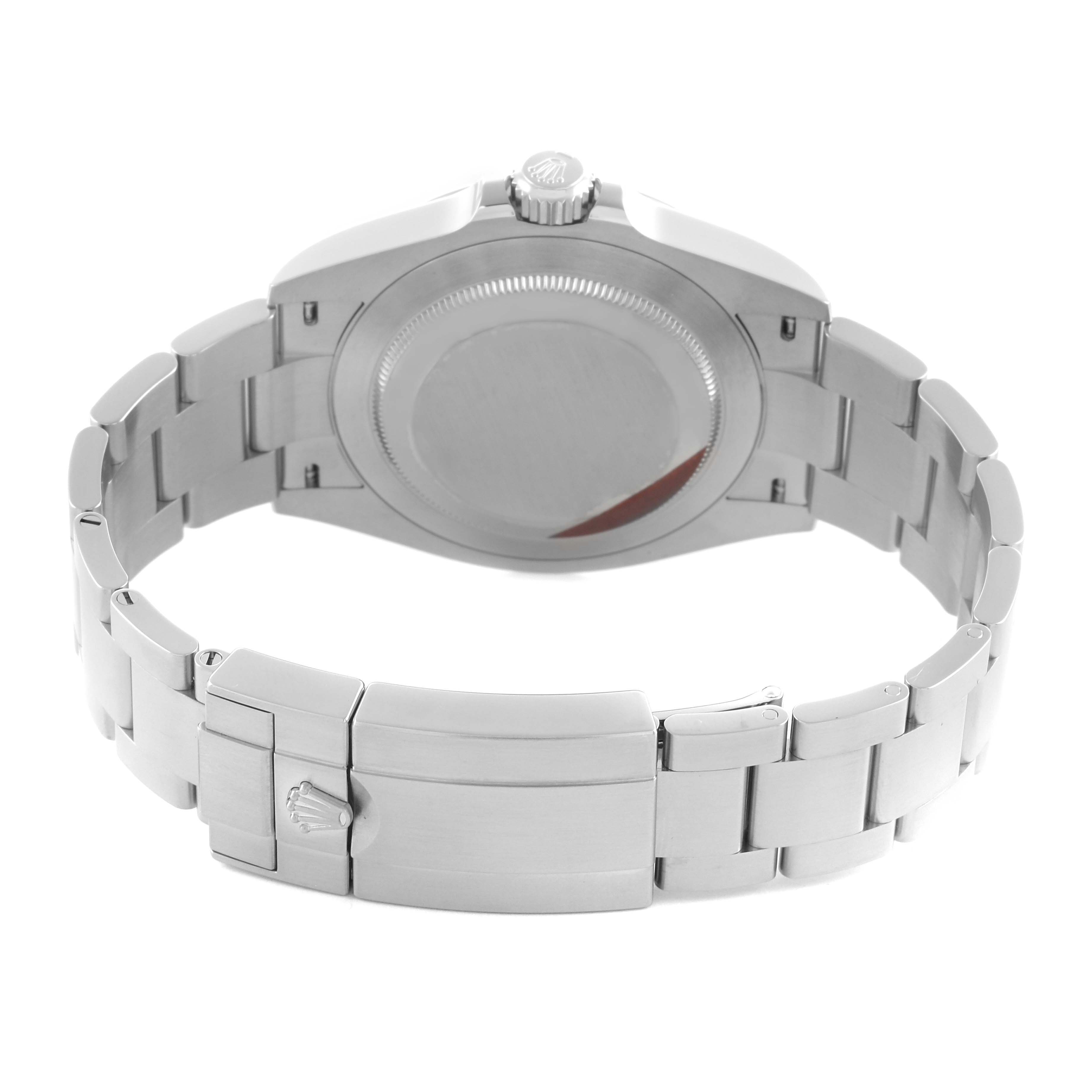 The image shows the back and side of the Rolex Air-King 126900 Men's Stainless Steel Black Dial 126900 Men's Stainless Steel Black Dial, highlighting the clasp and bracelet.