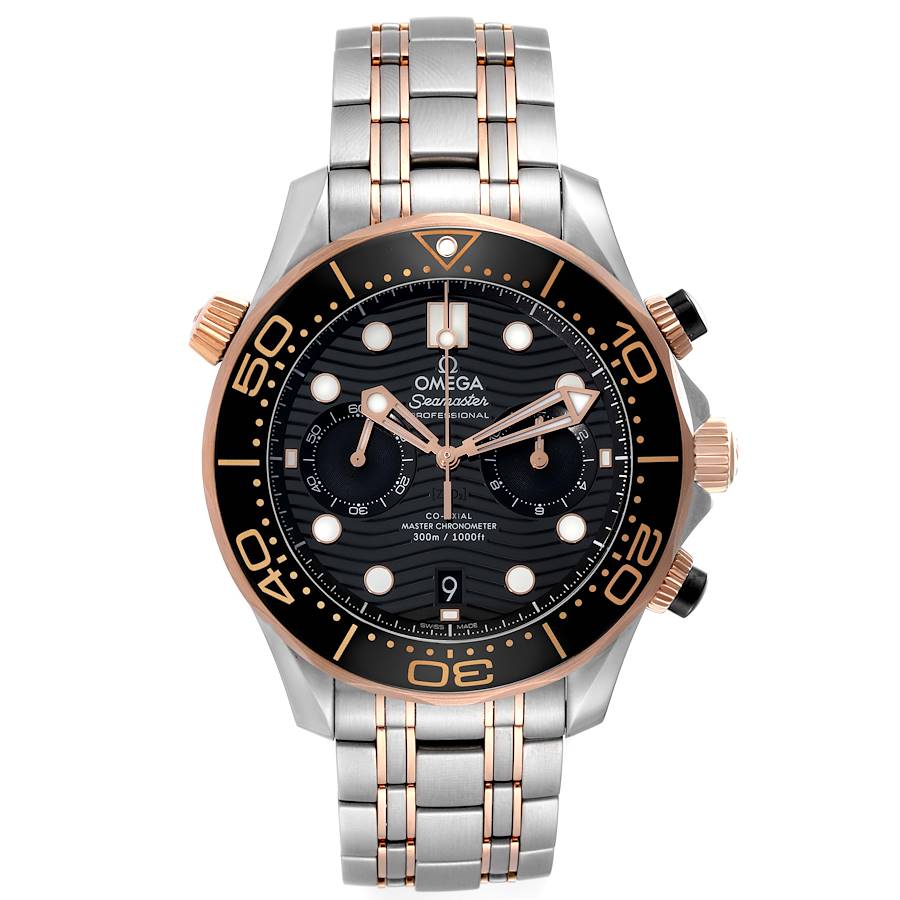 Omega Seamaster Diver Steel Rose Gold Mens Watch 210.20.44.51.01.001 ...