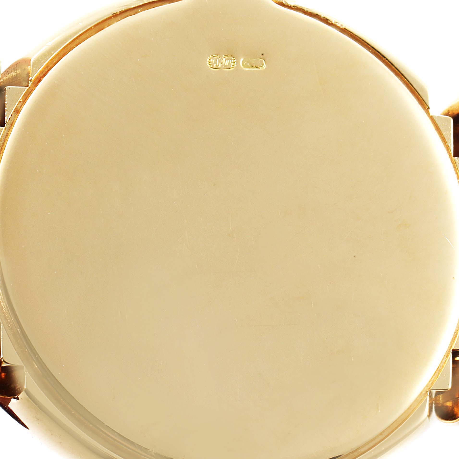 The image shows the back case of a Rolex Cellini 6621 Women's Yellow Gold Champagne Dial 6621 Women's Yellow Gold Champagne Dial model watch viewed from the rear.